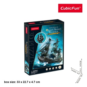 Cubic Fun - Puzzle 3D Nava Queen Anne 180 Piese - Img 3