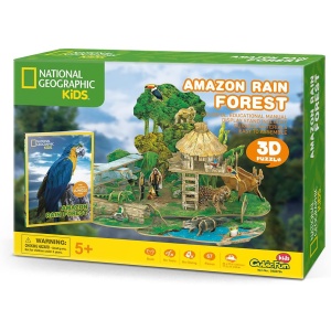 Cubic Fun - Puzzle 3D si Brosura-Padure Amazoniana 67 Piese - Img 2