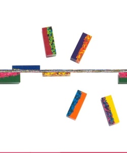 Cuburi cerate multicolore pentru desen, Moulin Roty - Img 2