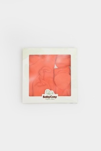 Cutie 4 piese pentru nou nascut - 100% bumbac organic - Portocaliu, BabyCosy