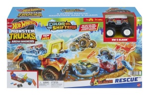 HOT WHEELS MONSTER TRUCK ARENA SMASHERS COLOR SHIFTERS SALVAREA LUI 5ALARM - Img 1