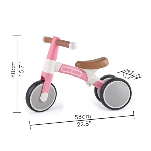 Jucarie - Bicicleta de echilibru, roz deschis - Img 3