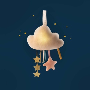 Lampa de veghe si jucarie bebe Nor luminos, Moulin Roty - Img 2