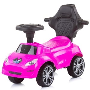 Masinuta de impins Chipolino Turbo pink cu maner - Img 2