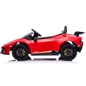 Masinuta electrica Chipolino Lamborghini Huracan red cu scaun din piele si roti EVA - Img 3