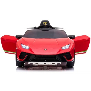 Masinuta electrica Chipolino Lamborghini Huracan red cu scaun din piele si roti EVA - Img 8