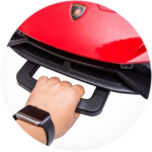 Masinuta electrica Chipolino Lamborghini Huracan red cu scaun din piele si roti EVA - Img 18
