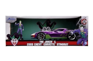 MASINUTE METALICA CHEVY CORVETTE STINGRAY 2009 SI FIGURINA JOKER SCARA 1:24 - Img 8