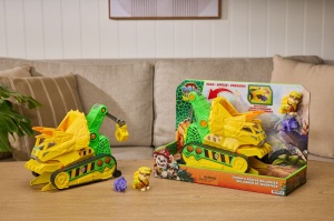 PATRULA CATELUSILOR FILMUL CU DINOZAURI SET BULDOZER CU FIGURINA RUBBLE SI ACCESORII - Img 2