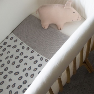 Paturica tricotata Childhome 85x70 cm, Leopard - Img 2