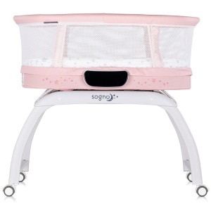 Patut cu leganare si cantar integrat Chipolino Sogno 2 in 1 pink - Img 2