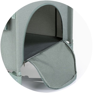 Patut pliabil Chipolino Relax basil linen cu laterala culisanta - Img 6