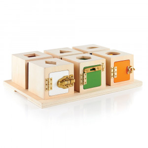 Peekaboo Lock Boxes, cutiute cu incuietori, Guidecraft - Img 4