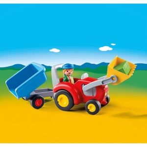 Playmobil - 1.2.3 Tractor Cu Remorca - Img 1
