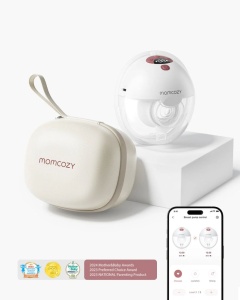 Pompa de san Momcozy Hands-free M5 Smart Red, control prin aplicatie - Img 1