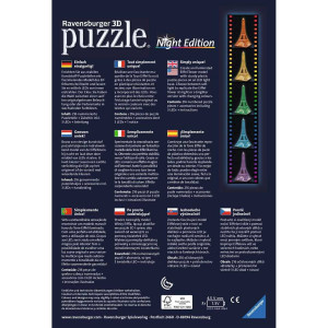 Puzzle 3D Turnul Eiffel Noaptea, 216 Piese - Img 3
