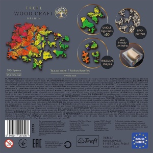 PUZZLE TREFL DIN LEMN 500+1 PIESE FLUTURASII COLORATI - Img 3