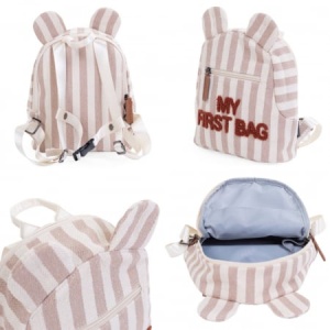 Rucsac pentru copii Childhome My First Bag Nude Alb - Img 2