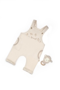 Salopetă cu bretele, Lamb, BabyCosy, 100% bumbac organic