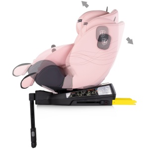 Scaun auto Chipolino Premium I-Size 40-150 cm cu sistem Isofix pink marshmallow - Img 5