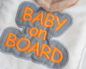 Semn reflectorizant Baby on Board BabyJem, rosu