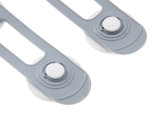 Set 2 mini sigurante universale pentru usi si dulapuri BabyJem, gri