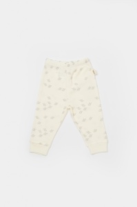 Set 2 pantalonasi Printed, BabyCosy, 50% modal+50% bumbac, Ecru/Lavanda