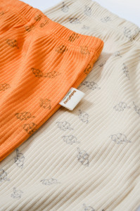 Set 2 pantalonasi Printed, BabyCosy, 50% modal+50% bumbac, Stone/Apricot