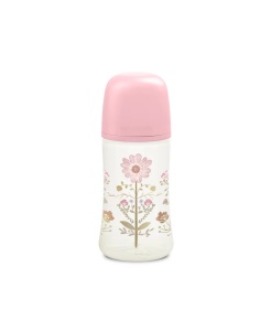 Set biberon 270ml + suzetă 0-6m + lănțișor Roz Gold Premium - Img 2