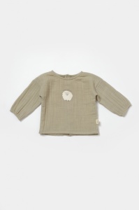 Set bluza si pantaloni, Winter muselin, 100% bumbac - Verde, BabyCosy