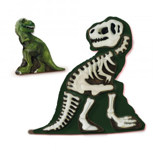 Set creativ mulaj si pictura - T-rex cu schelet fotoluminescent - Img 2