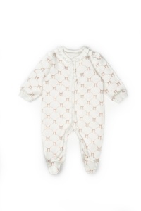 Set de 10 piese pentru nou nascut, Bow, powder, 100% bumbac organic, BabyCosy - Img 3