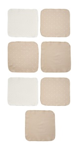 Set de 7 batistute mixte din bumbac pentru bebelusi, BabyCosy, 25cmX25cm