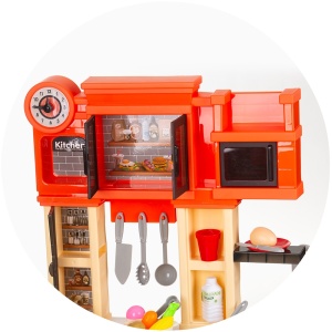 Set jucarie Chipolino Kitchen 84 cm cu sistem de curgere apa, lumini, sunete si 79 accesorii - Img 8