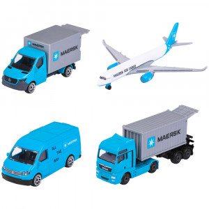 Set Majorette MAERSK Logistic cu 4 vehicule - Img 1