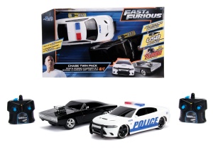 SET MASINUTE FAST AND FURIOUS RC TOYOTA SUPRA&DODGE CHARGER SRT SCARA 1:16 - Img 6
