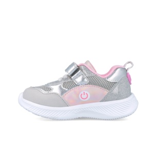 Sneakers cu leduri si curcubeu Garvalin 252801, argintiu
