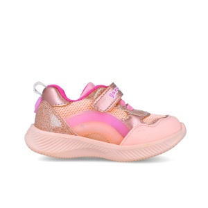 Sneakers cu leduri si curcubeu Garvalin 252801, roz