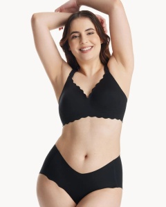 Sutien alaptare floral fara cusaturi cu sustinere Momcozy YN46 Black S
