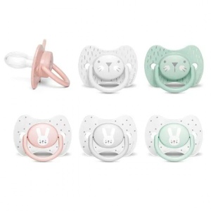 Suzetă fiziologică +18 luni, iepuraș verde Hygge Suavinex