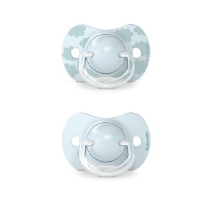 Suzetă fiziologică SX Pro din silicon, 2 buc 0-6 luni albastru Dreams