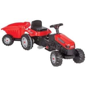 Tractor cu pedale si remorca Pilsan Active with Trailer 07-316 red - Img 1
