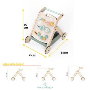 Antepremergator model BBQ din lemn 5 in 1 MamaToyz cu masuta de activitati - Img 7