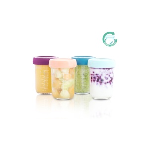 Babymoov - Set 4 boluri gradate din sticla, 220 ml