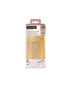 Biberon din silicon, 240ml, Colour Essence SX Pro debit mediu, galben muștar - Img 3