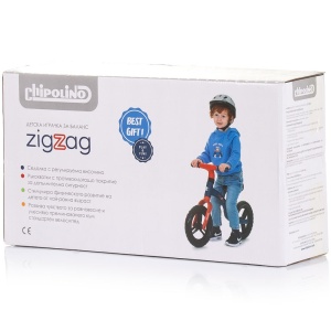Bicicleta fara pedale Chipolino Zig Zag black white - Img 4