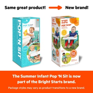Bright Starts - Scaun de masa portabil Pop 'N Sit Grey - Img 4