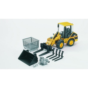 Bruder - Accesorii - Cutie Tip Palet, Troliu Si Furci Pentru Incarcator - Img 2