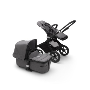 Carucior Bugaboo Fox 2 Complete Black Grey Melange 2 in 1 - Img 2