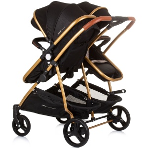 Carucior gemeni Chipolino Duo Smart 2 in 1 obsidian gold - Img 3